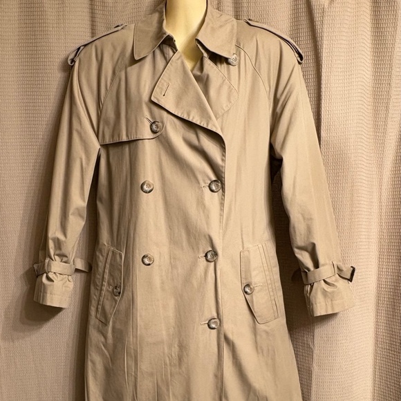 London Fog Raincoat Trench Winter Coat Tan Women's 6 - Picture 1 of 15
